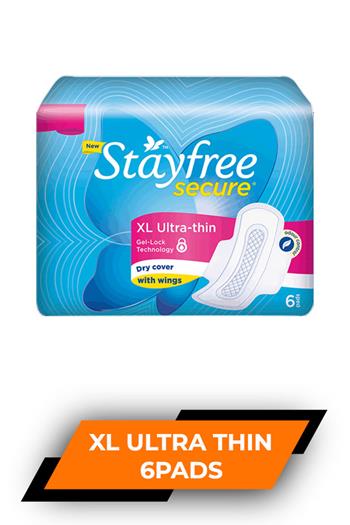 Stayfree Secure Xl Ultra Thin 6pads